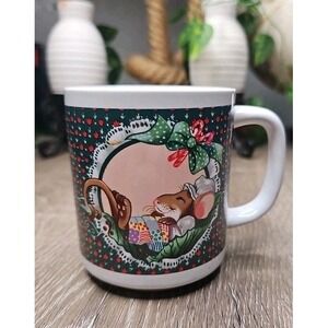 Applause Christmas Mouse Coffee Cup 1984